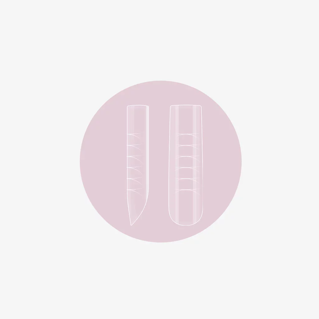 Dual Forms F1 Square Clear Nail Tips 2