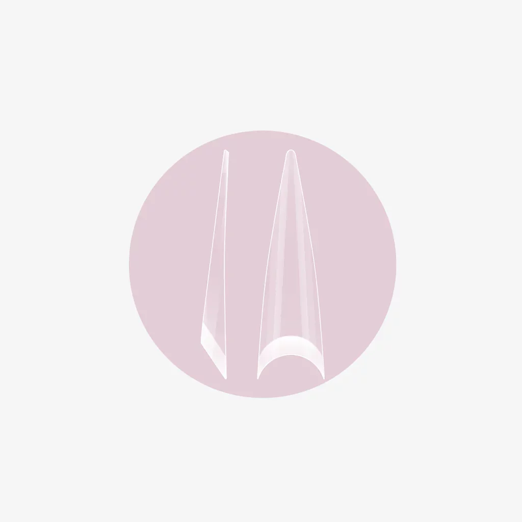 XXL Extra Long Stiletto Clear Nail Tips 2