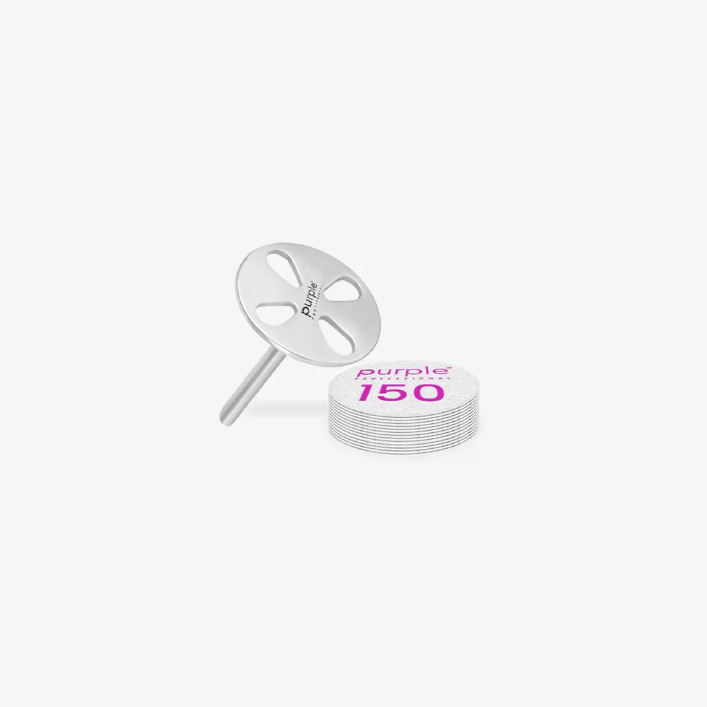 Metallic Base of Circular Adhesive Discs 25mm for Pedicure (1 uni + 50 uni Refills 50gr)