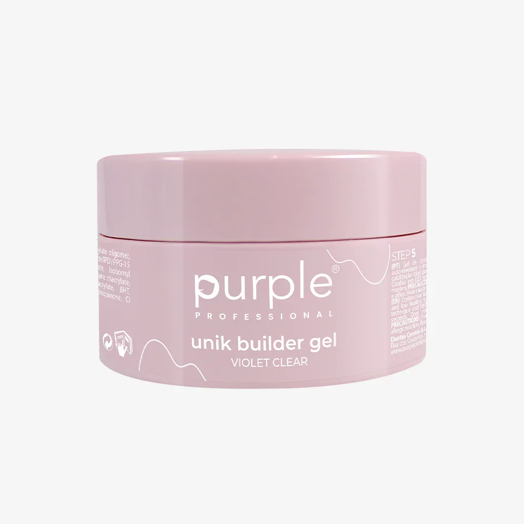 Unik Builder Gel Violet Clear Medium NEW CAPACITY