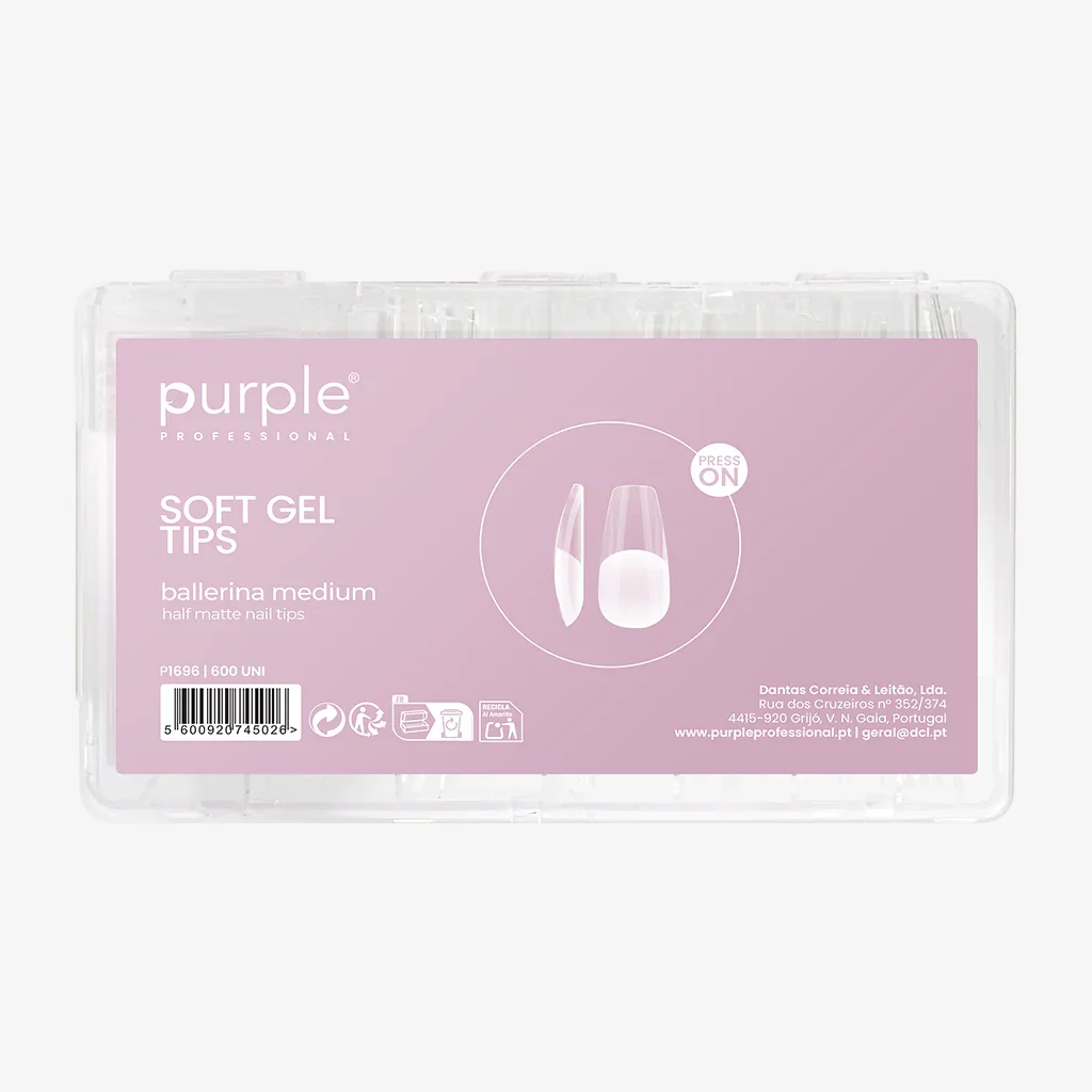Soft Gel Tips Press On - Ballerina - Medium Half Matte NEW QUANTITY