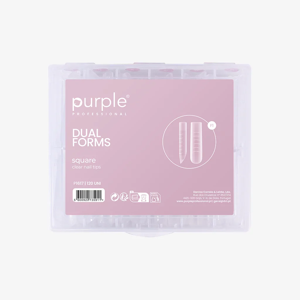Dual Forms F1 Square Clear Nail Tips
