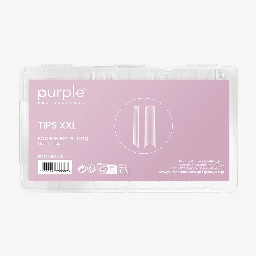 XXL Extra Long Square Clear Nail Tips